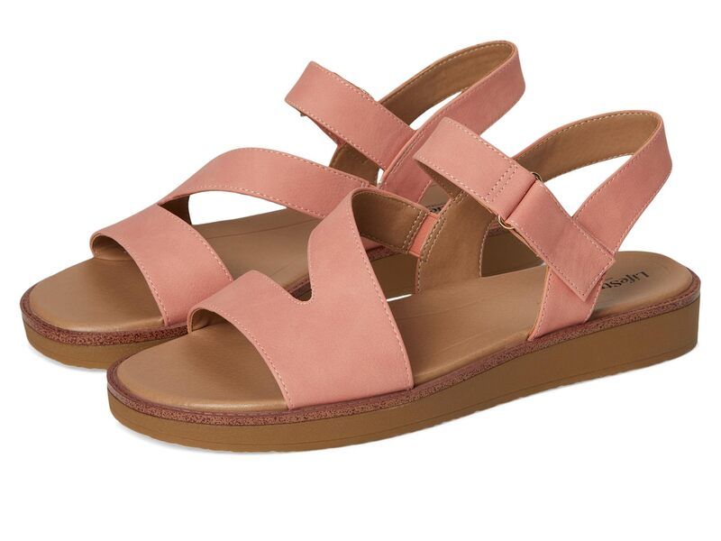 ライフストライド レディース シューズ サンダル LifeStride Waverly Sandals Coral Pink Faux ピンク