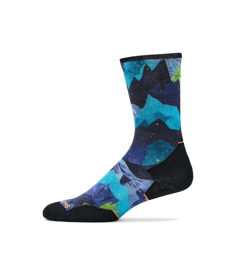 スマートウール メンズ アンダーウェア 靴下 プリント Smartwool Trail Run Targeted Cushion Summit Sector Print Crew Socks Nightfall Blue ブルー 8,266円