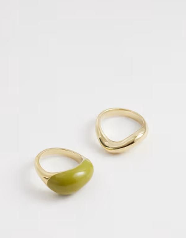 アンドアザーストーリーズ レディース アクセサリー リング Other Stories bubble double ring setone and GOLD ゴールド