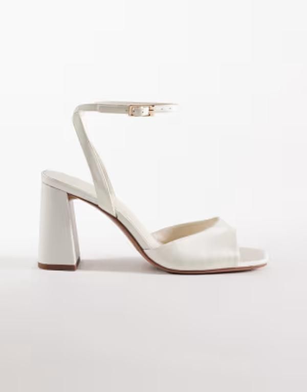 エイソス レディース シューズ サンダル ヒール ASOS DESIGN Honour barely there mid block heel sandals IVORY アイボリー