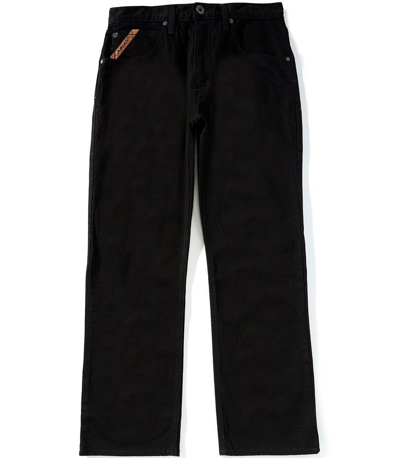 アリアト メンズ ボトムス デニムパンツ リラックスフィット ブーツカット ブーツ ジーンズ Ariat Hansen Relaxed Fit Bootcut Jeans Black ブラック