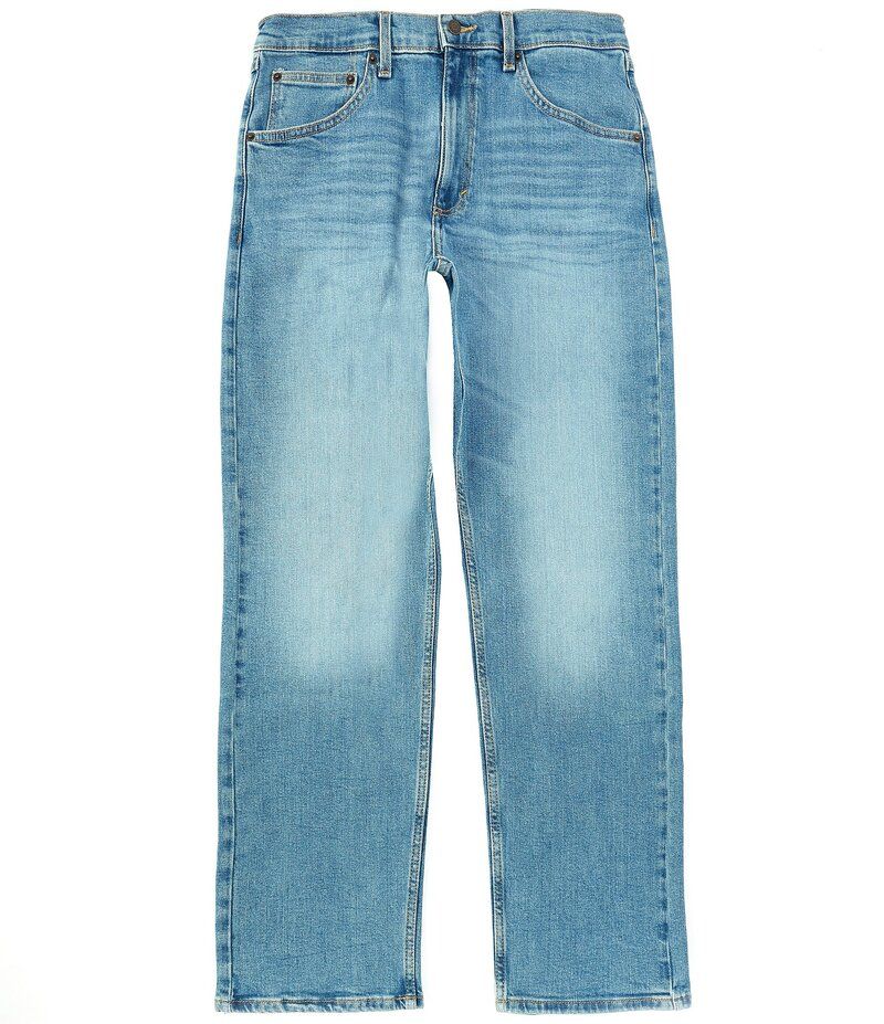 ラングラー メンズ ボトムス デニムパンツ レギュラーフィット ストレート ジーンズ WranglerR Regular Fit Straight Leg Flex Jeans Light Wash