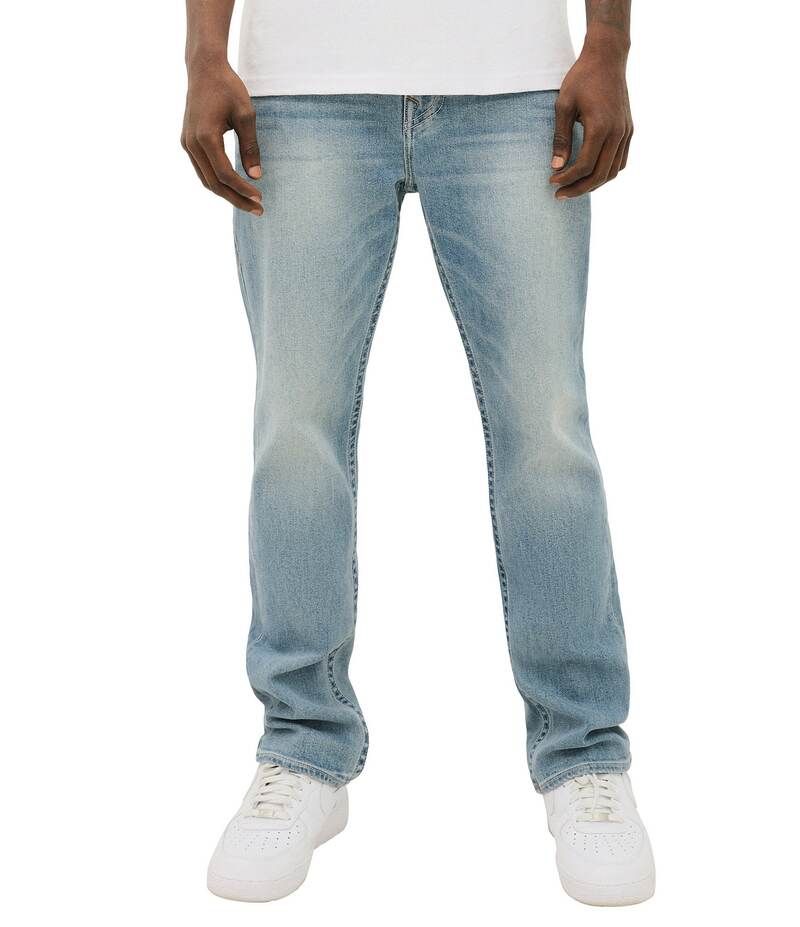トゥルーレリジョン メンズ ボトムス デニムパンツ 刺繍 ジーンズ True Religion Geno HorseshoeEmbroideredPocket Jeans Brilliant Medium Wash