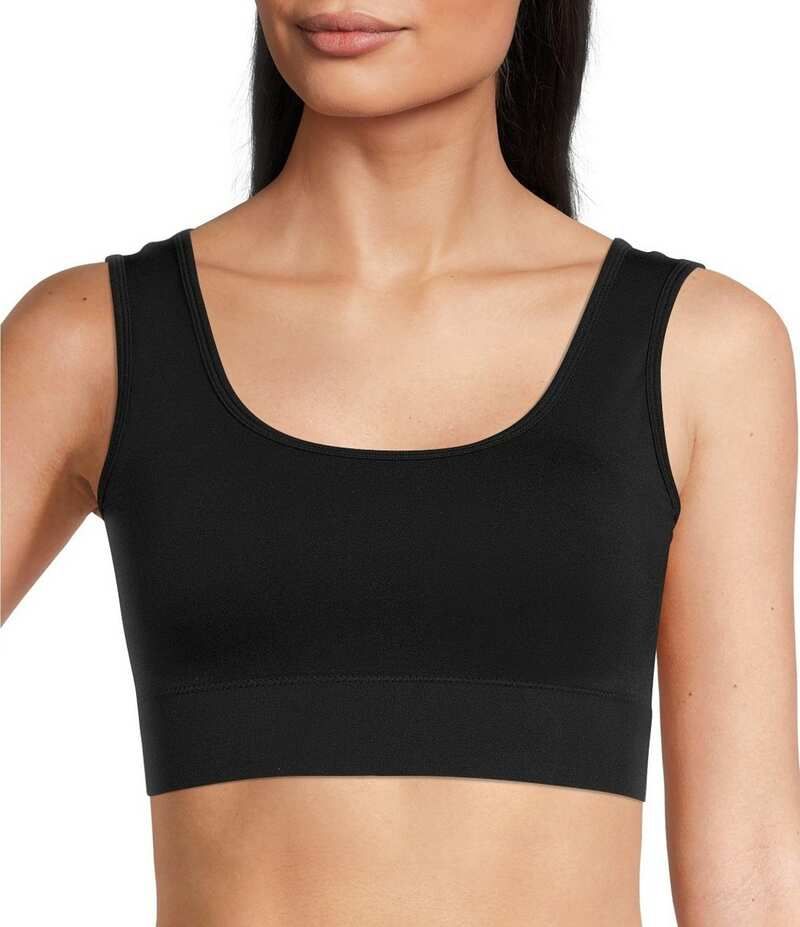 モダン ムーブメント レディース アンダーウェア ブラジャー Modern Movement Scoop Neck Seamless Sports Bra Black ブラック
