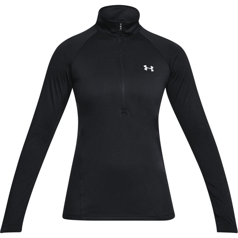 アンダーアーマー レディース アウター パーカー・スウェット ハーフジップ Under Armour Tech Half Zip Top Womens Black ブラック