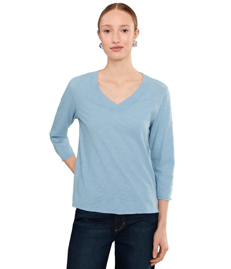 モッドドック レディース トップス シャツ Vネック Mododoc 34 Sleeve Wide VNeck Boxy Tee Frost