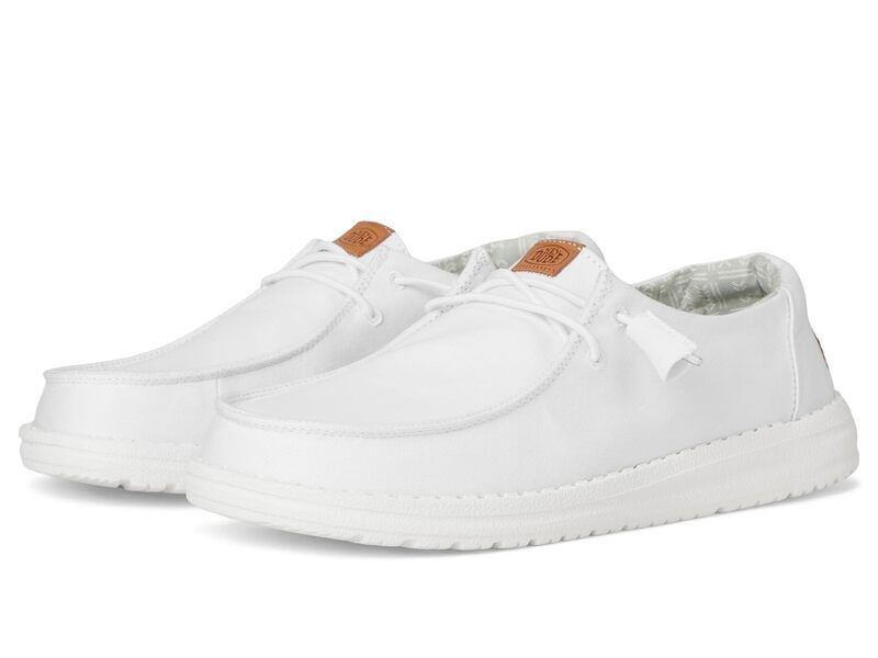 ヘイデュード レディース シューズ スリッポン・ローファー Hey Dude Wendy Stretch Canvas White ホワイト