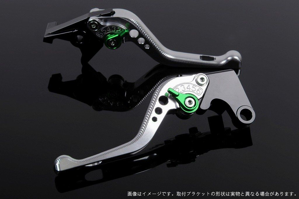 新品 SSK スピードラ アジャストレバーセット 3Dショート レバー本体カラー:シルバー アジャスターカラー:グリーン HONDA ADV150 KF38