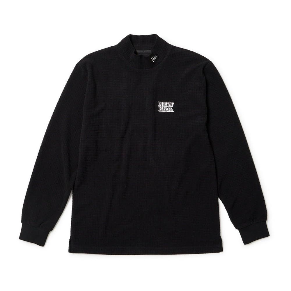 新品 ニューエラ（NEW ERA） ゴルフウェア 長袖 ハイネック グリッドフリース Tシャツ 14669872（ブラック/Ｌ/Men's）