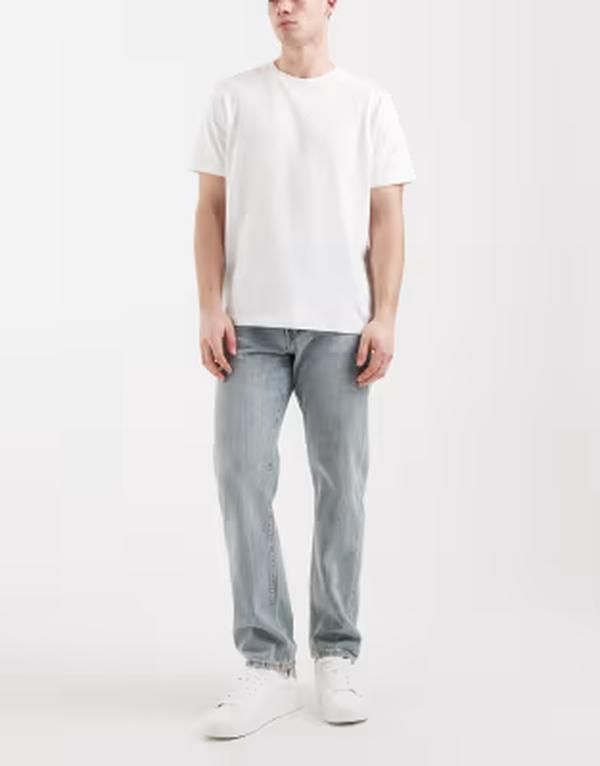 ジャック アンド ジョーンズ メンズ ボトムス デニムパンツ ジーンズ Jack Jones Christraight jeans in light Blue Denim デニム