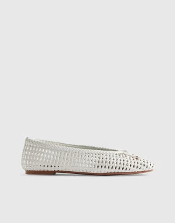 リバーアイランド レディース シューズ パンプス River Island Woven ballet pumps White ホワイト 16,410円