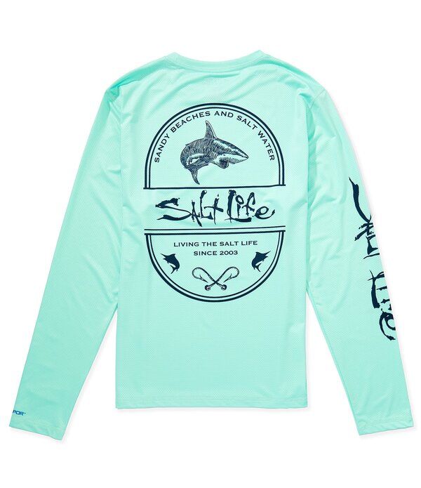 ソルトライフ メンズ トップス シャツ メッシュ Salt Life Salt Water Long Sleeve SLX Uvapor Perforated Mesh TShirt Glass 12,411円