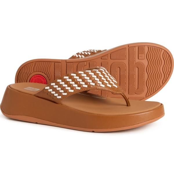 フィットフロップ レディース シューズ サンダル レザー FitFlop FMode Flatform ToePost Sandals Leather For Women Lightan タン
