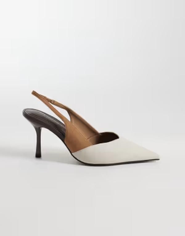 エイソス レディース シューズ ヒール ASOS DESIGN Sabrina slingback stiletto heels ineutral mix Neutral mix
