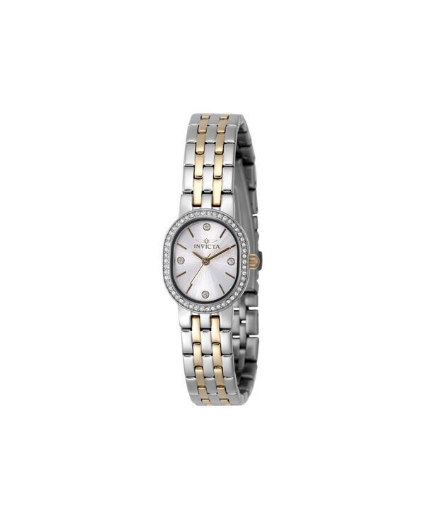 インビクタ レディース アクセサリー 腕時計 Invicta Womens 48136 Angel Quartz 3 Hand Silver Dial Watch Gold ゴールド