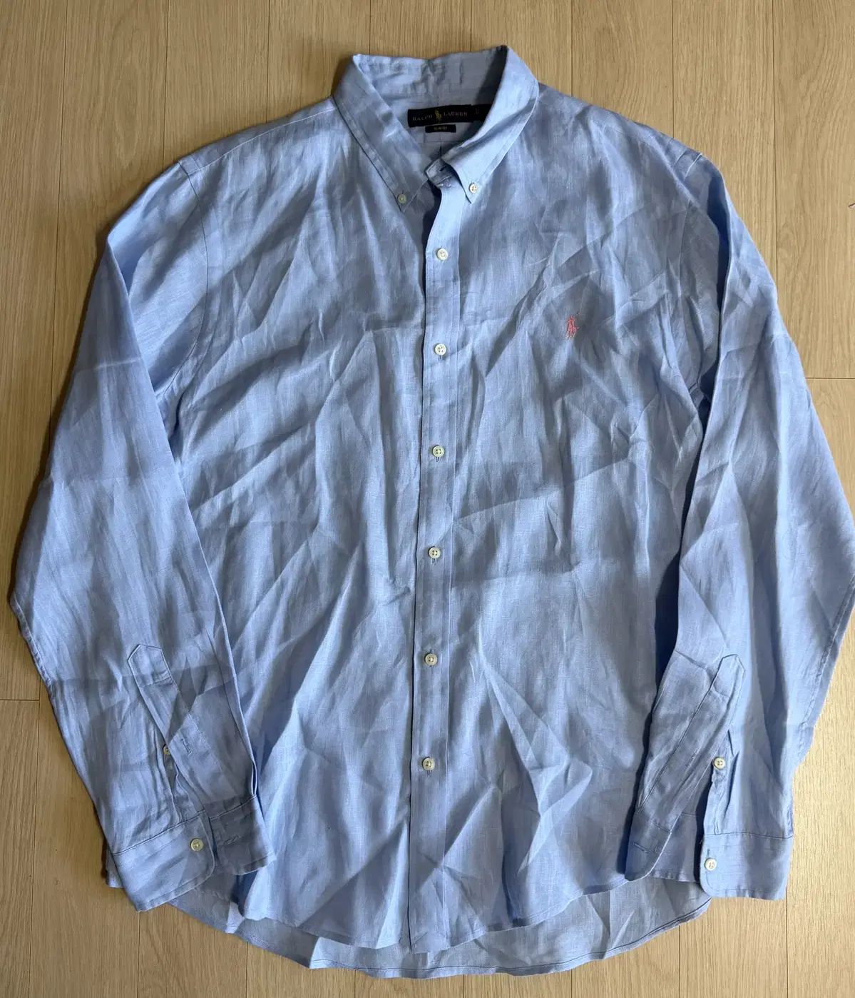 ポロ ラルフローレン 長袖 リネン シャツ スリムフィット XL サイズ