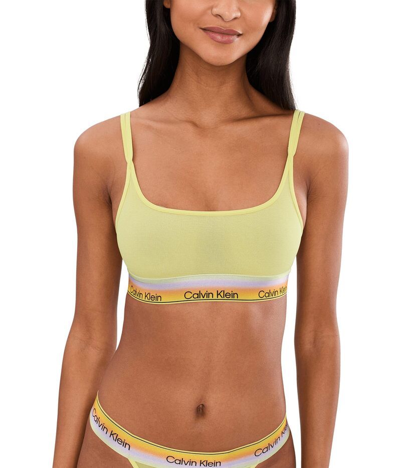 カルバン クライン アンダーウェア レディース ブラジャー メッシュ Calvin Klein Underwear Icon Mesh Unlined Bralette Bright Emerald エメラルド