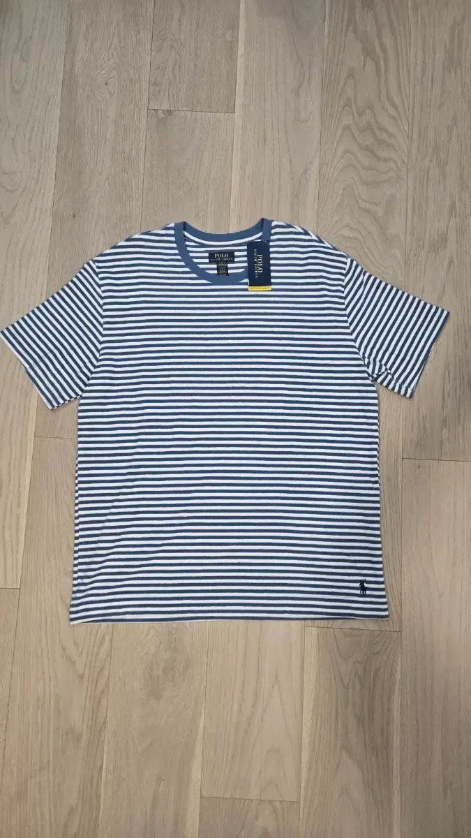 (新品) ポロ ラルフローレン フレンチテリー 半袖 ストライプ シャツ L