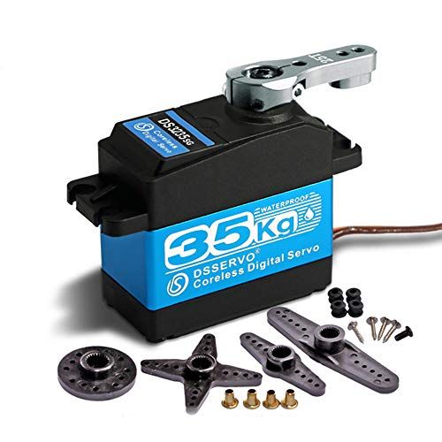 35KGコアレスデジタルサーボ RCカー用高トルクコアレスモーターサーボステンレスSG防水デジタルサーボ ロボットDIY 防水サーボ バハのラジコン対応 (180°)kk b418496b