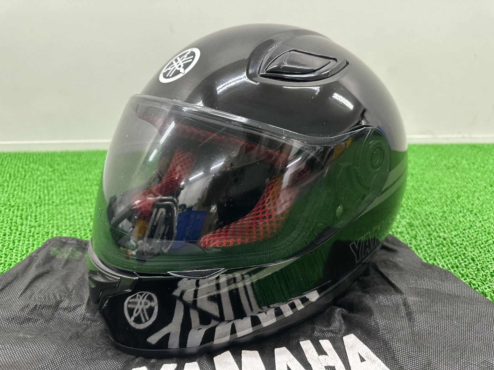 ヘルメット 黒 ヤマハ 純正 中古 MKM製 インドネシア製 YZF-R15仕様 フリーサイズ Ip