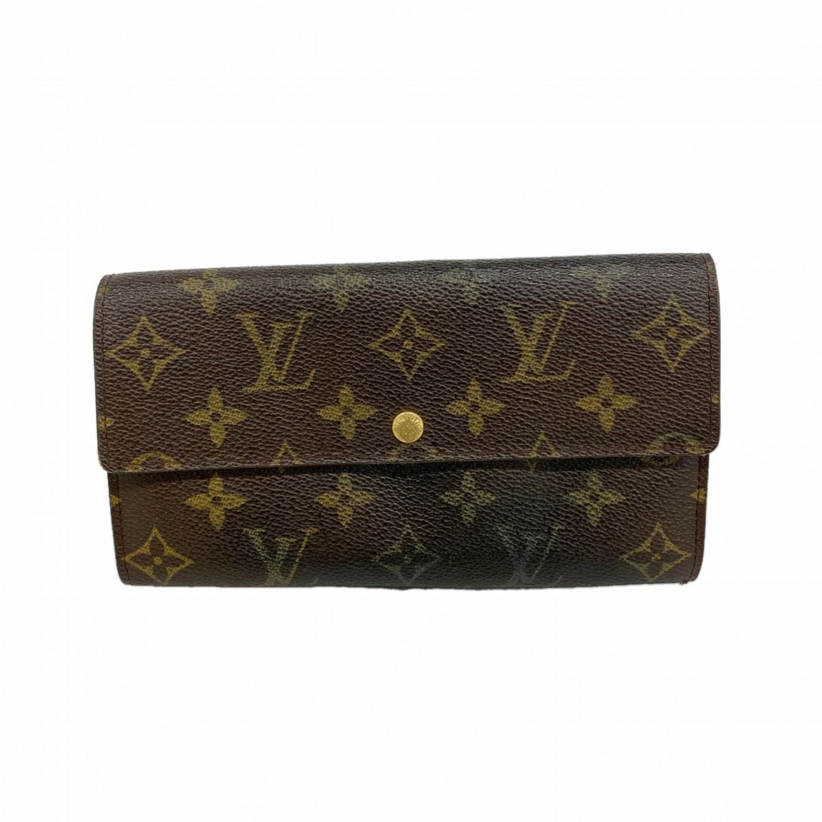 ルイ・ヴィトン(Louis Vuitton) ルイ・ヴィトン 長財布 モノグラム ポシェットポルトモネクレディ M61725 ブラウンレディース
