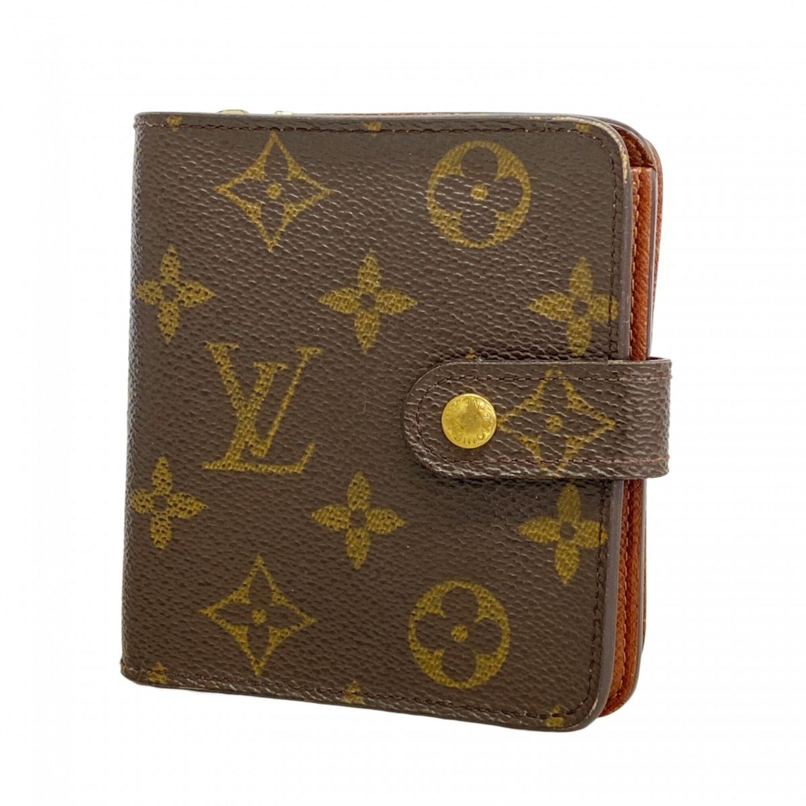 ルイ・ヴィトン(Louis Vuitton) ルイ・ヴィトン 財布 モノグラム コンパクトジップ M61667 ブラウンレディース