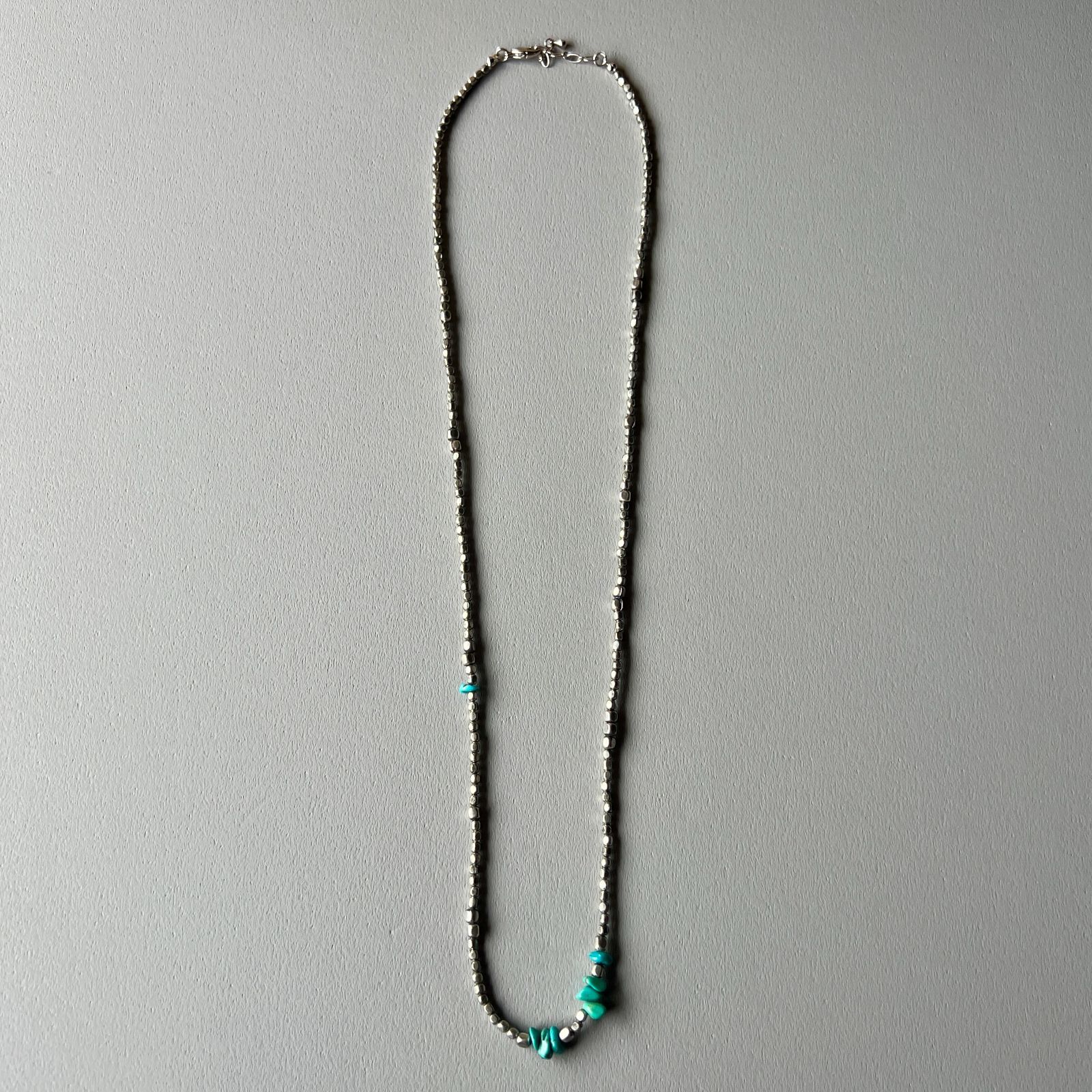 OVER THE DAY TOKYO | 新品 正規 送料無料 | 70cm | TURQUOISE × BRASS BEADS 2WAY LONG NECKLACE | 日本製 | ターコイズ | 真鍮ビーズ | ロングネックレス | ブレスレット 6,864円