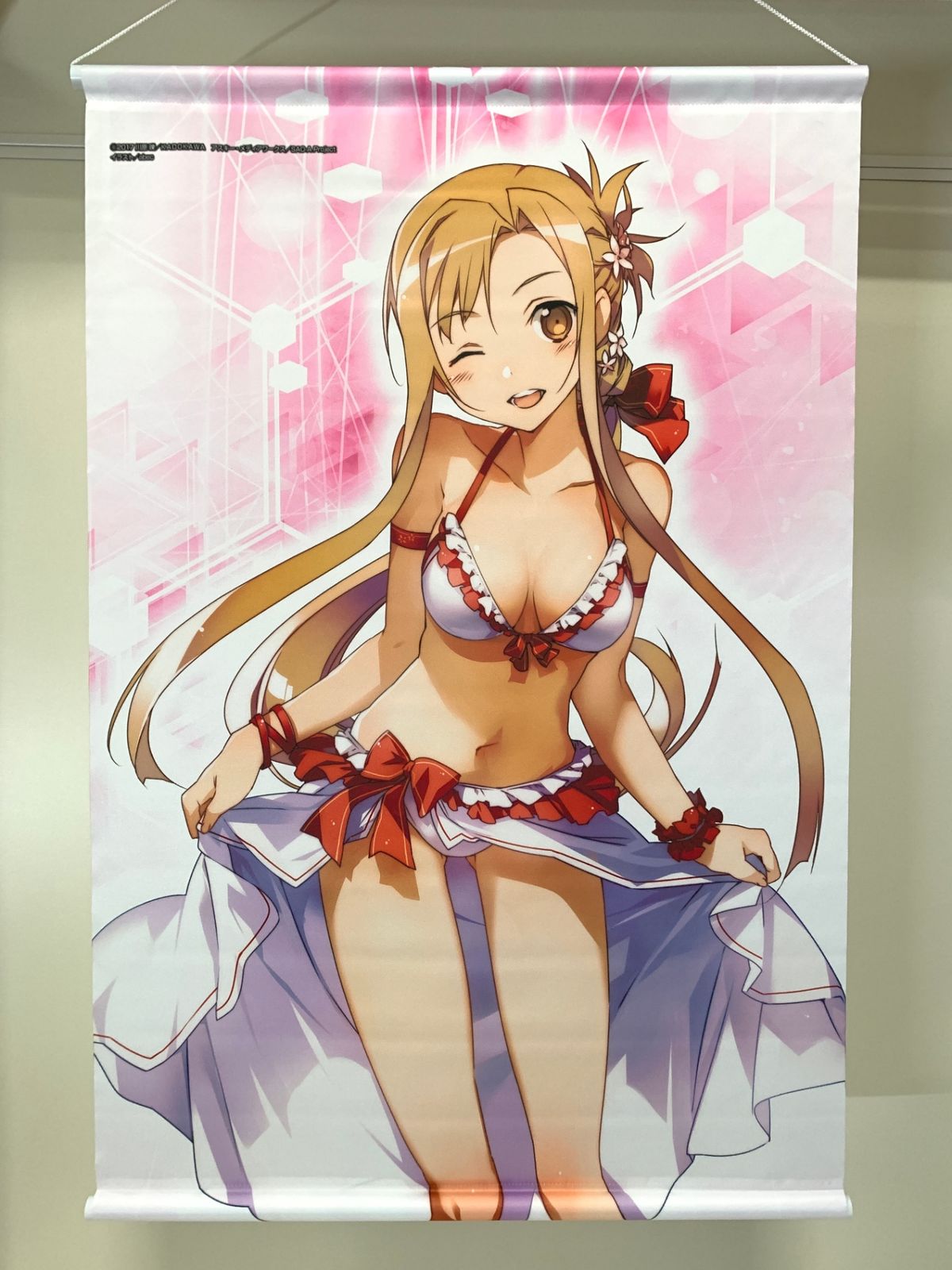アスナビーチキャラクターB2タペストリー ♪) B2タペストリー ソードアート・オンライン アスナ 水着Ver. 特典