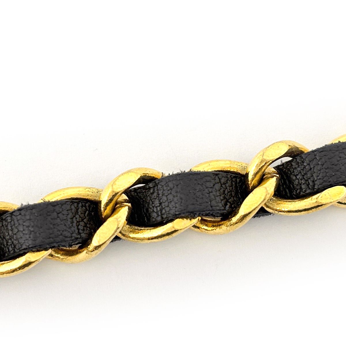 CHANEL ゴールド ブラック チェーンベルト シャネル CHANEL ココマーク チェーン ベルト GP レザー ゴールド