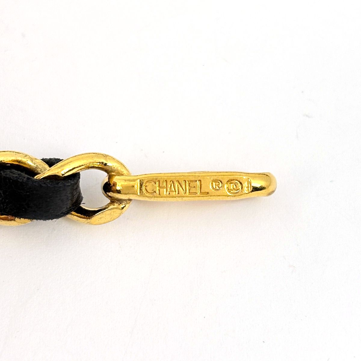 シャネル CHANEL ココマーク チェーン ベルト GP レザー ゴールド