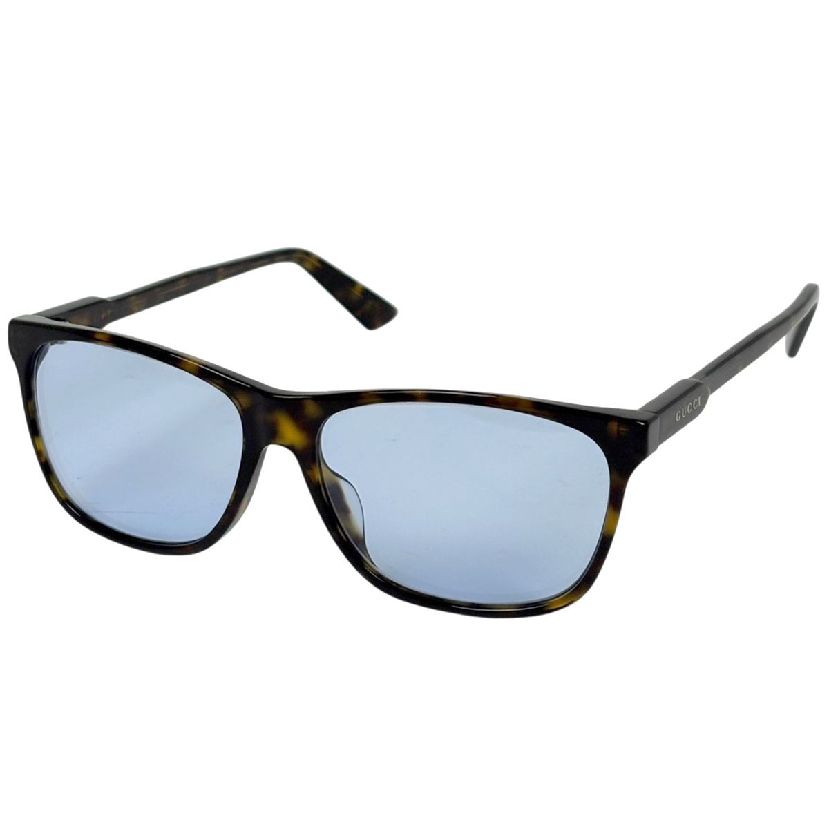 グッチ GUCCI ロゴ サングラス アイウェア デミ柄 プラスチック ブラウン GG0492OA レディース 【中古】
