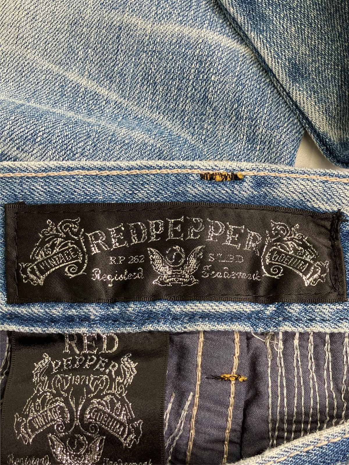 RED PEPPER レッドペッパー デニムパンツ 32 ブルー フルレングス