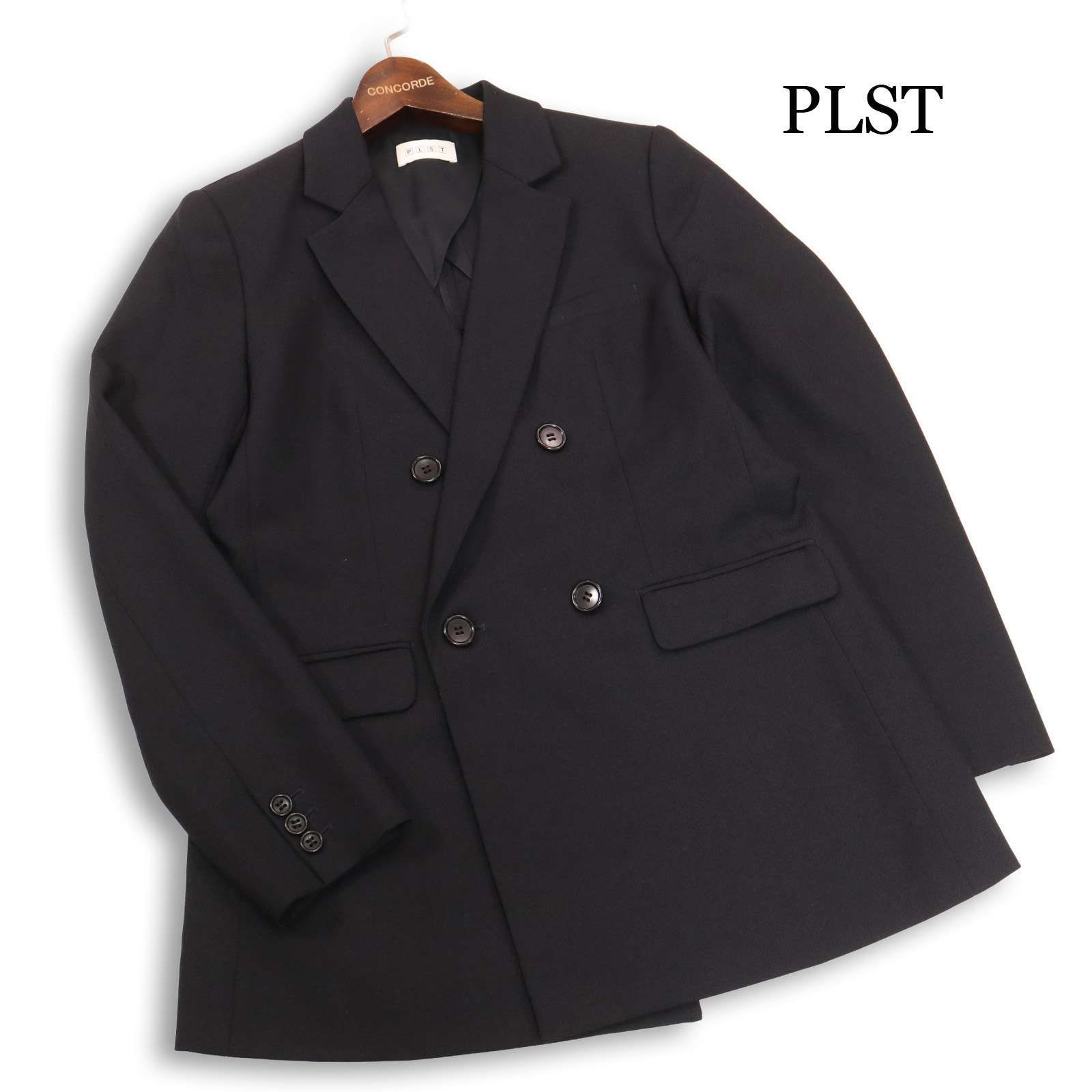 PLST プラステ 通年☆アンコン ダブル ジャケット Sz.L レディース 黒 PLST プラステ 通年☆アンコン ダブル ジャケット Sz.L レディース 黒