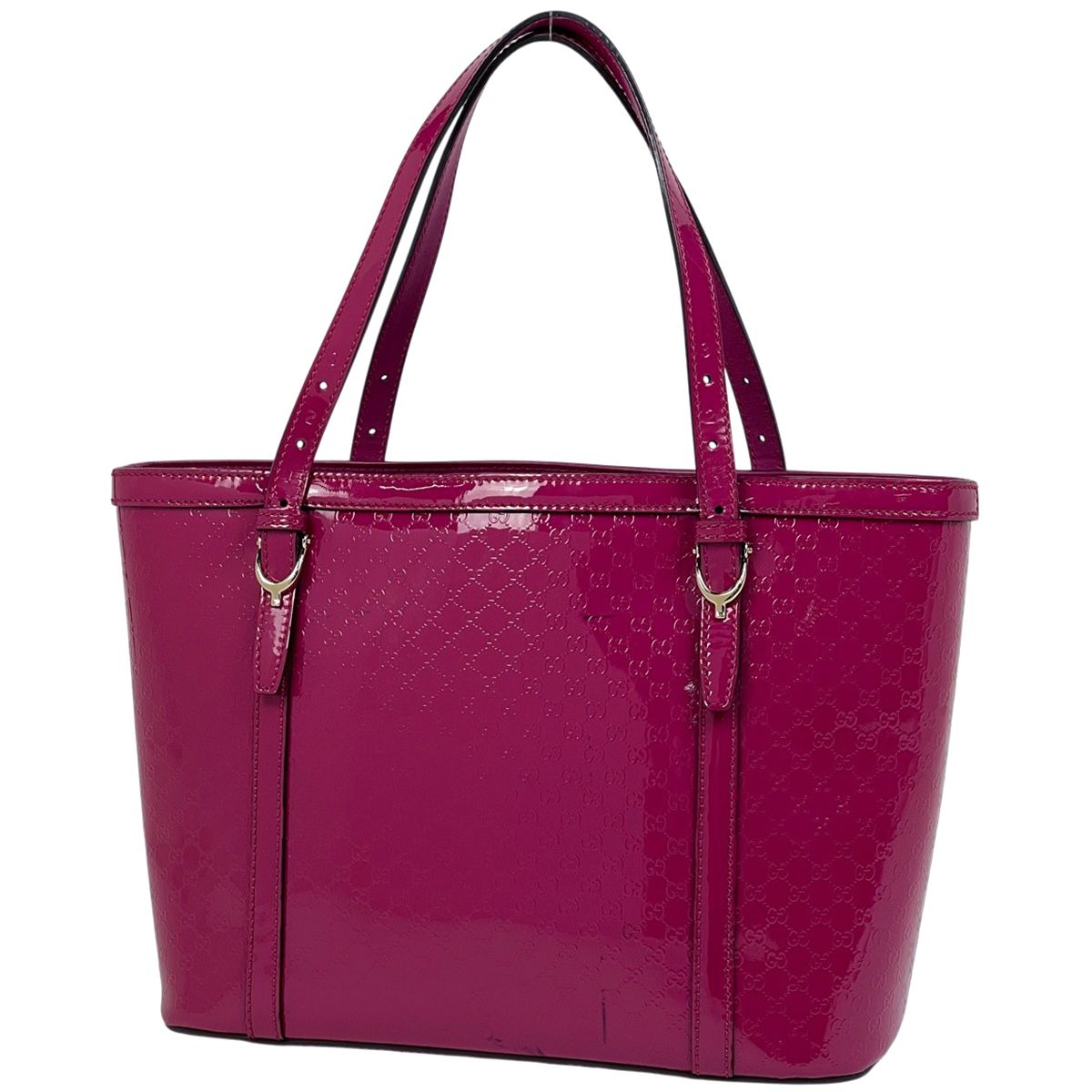グッチ GUCCI マイクログッチ トートバッグ エナメル パテントレザー 