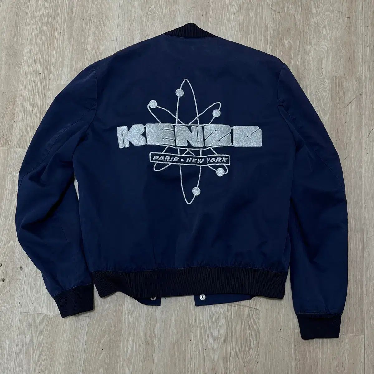 KENZO ケンゾー オールドスクール ビックロゴ コットン ブルゾン ボタン ジャケット S/90