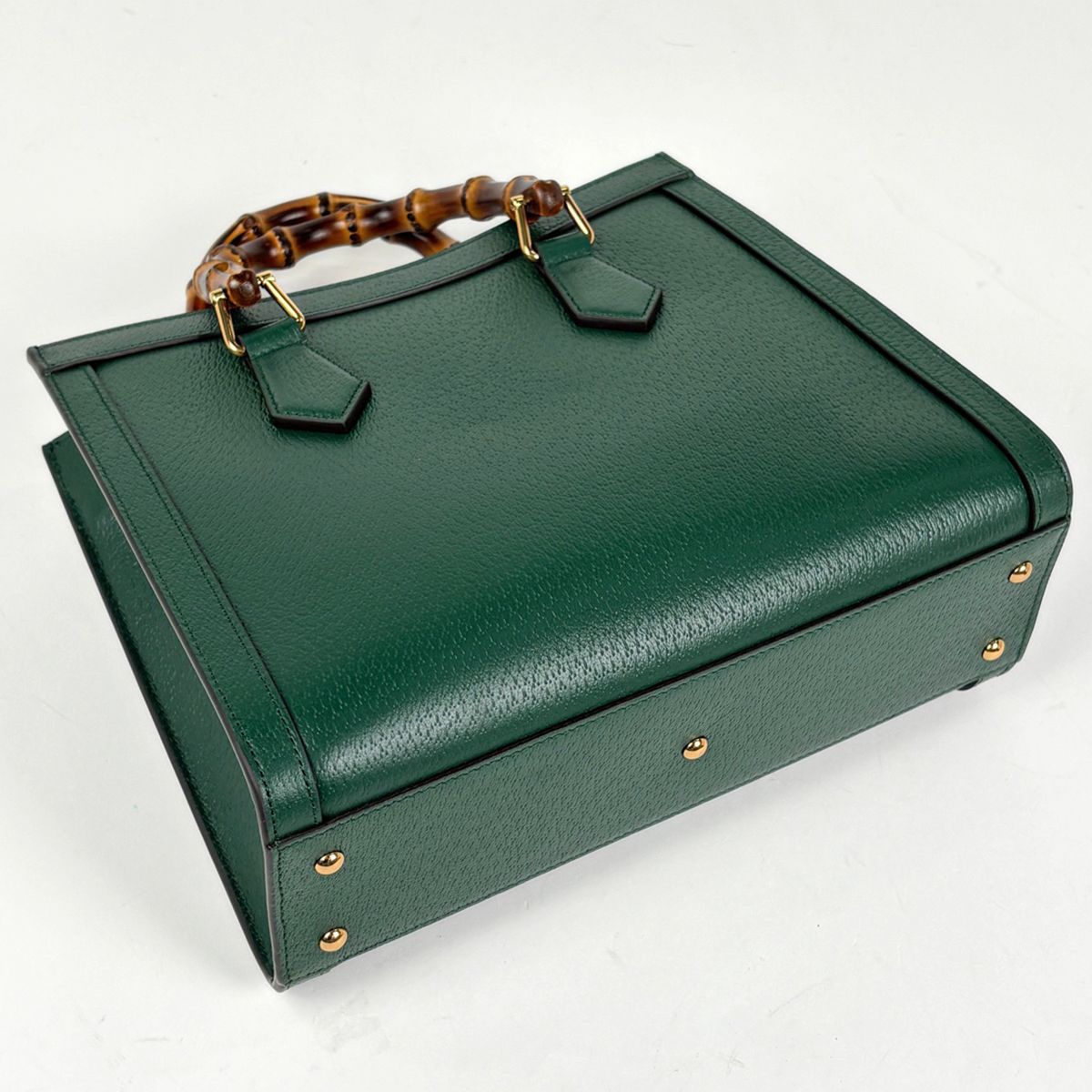 グッチ GUCCI ダイアナ トートバッグ バンブー 2WAY レザー グリーン 