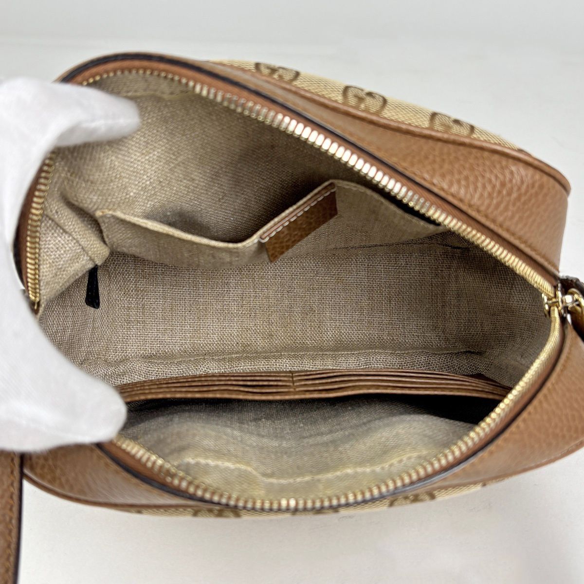 グッチ GUCCI GG柄 ショルダーバッグ GGキャンバス ブラウン 449413 