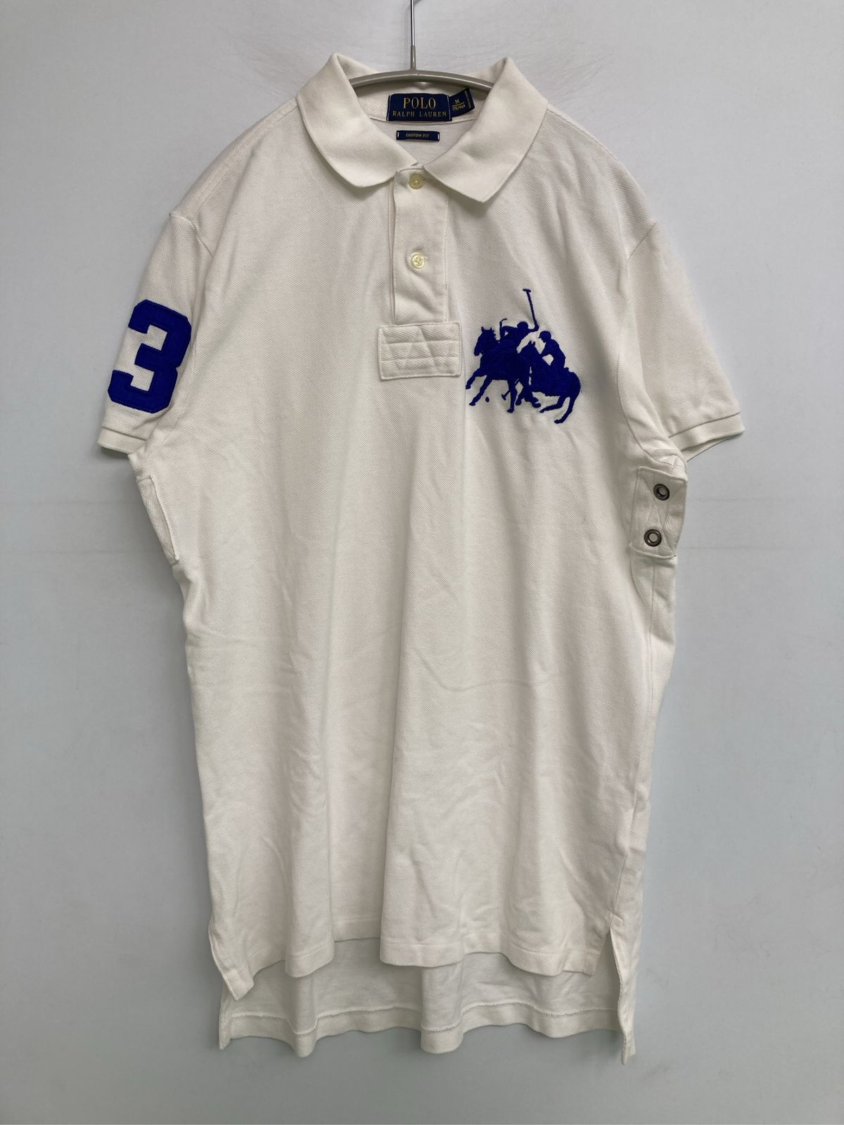 Polo Ralph Lauren ポロラルフローレン ポロシャツ M ホワイト ワンポイント ブランドロゴ 半袖 メンズ