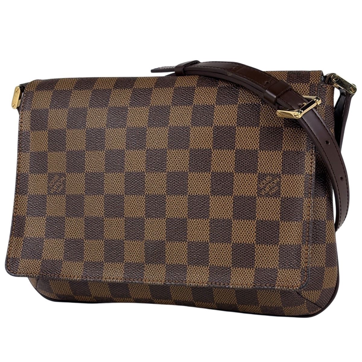 ルイ・ヴィトン Louis Vuitton ミュゼット タンゴ ロング 斜め掛け ショルダーバッグ ダミエ ブラウン N51301 レディース 【中古】
