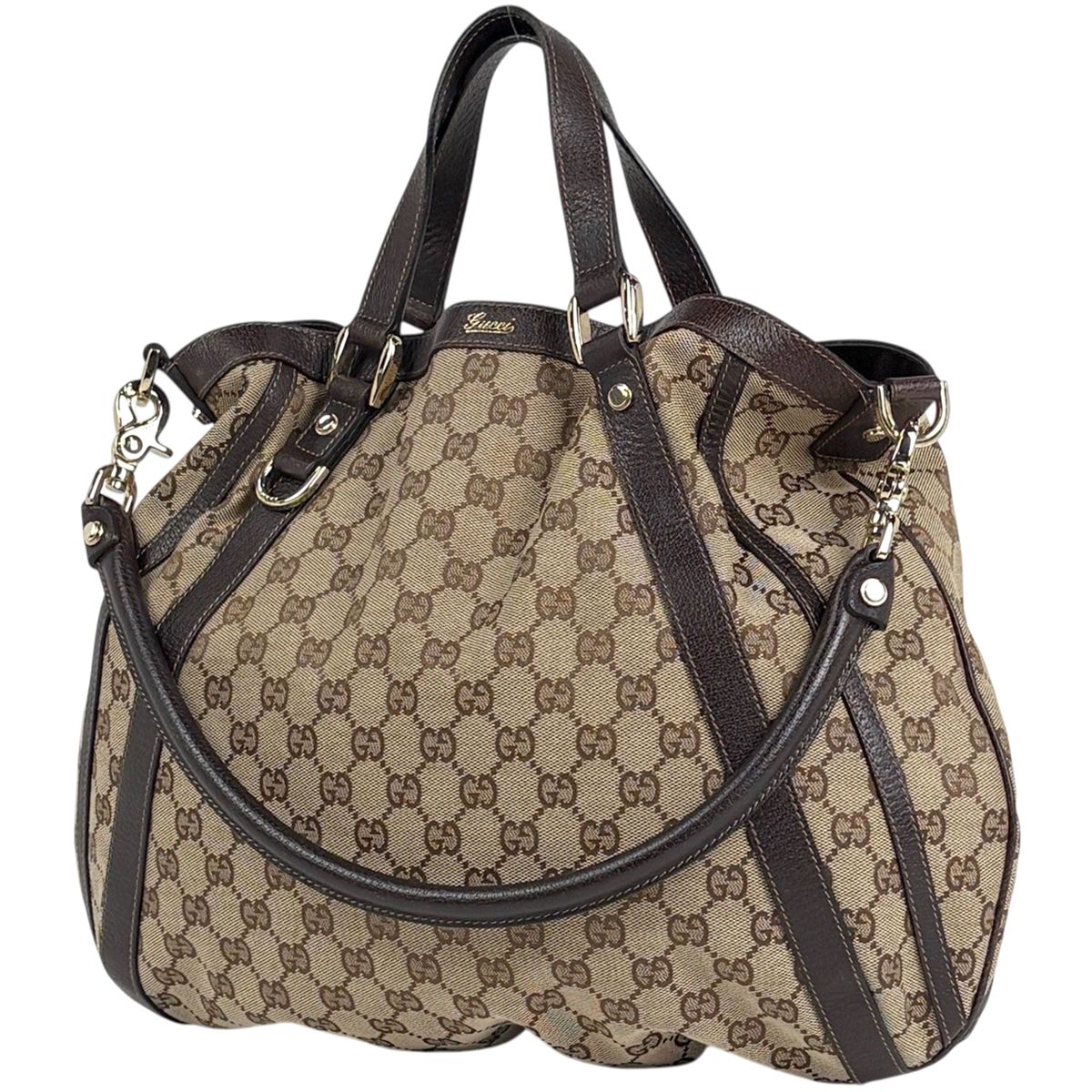 【美品✨】Gucci GGキャンパス ハンドバッグ ショルダー付き 130734 グッチ GUCCI GG柄 ハンドバッグ 2WAY ショルダーバッグ アビー GG