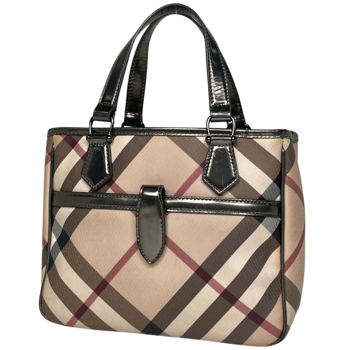 バーバリー BURBERRY チェック柄 トートバッグ ハンドバッグ ノバ