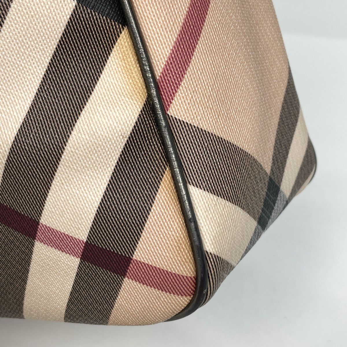 バーバリー BURBERRY チェック柄 トートバッグ ハンドバッグ ノバ 