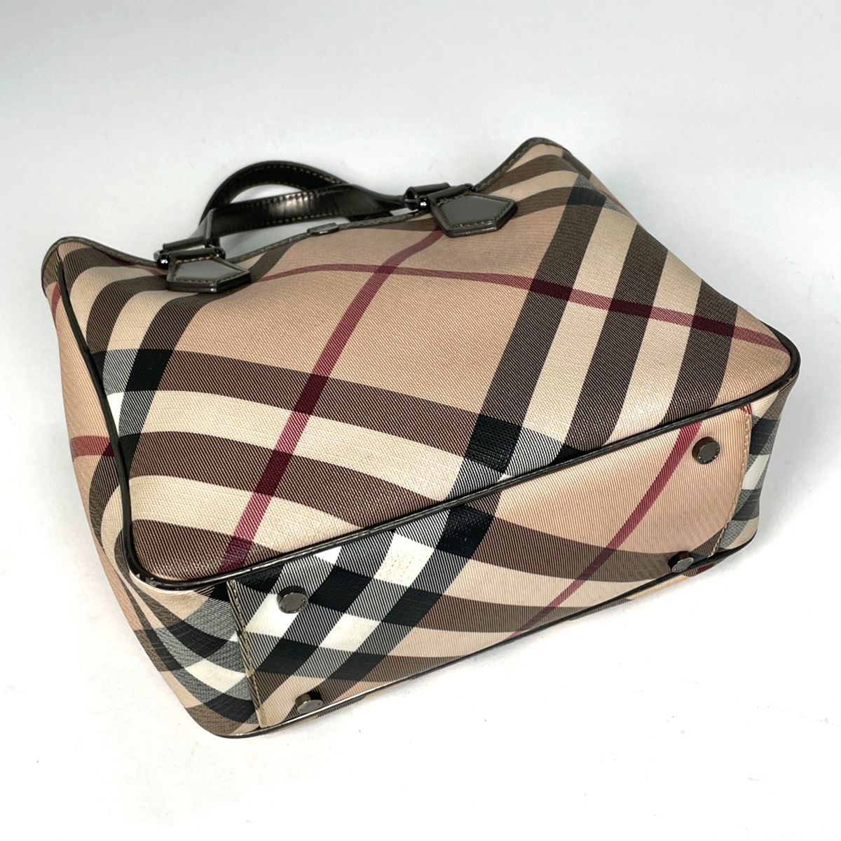 バーバリー BURBERRY チェック柄 トートバッグ ハンドバッグ ノバ