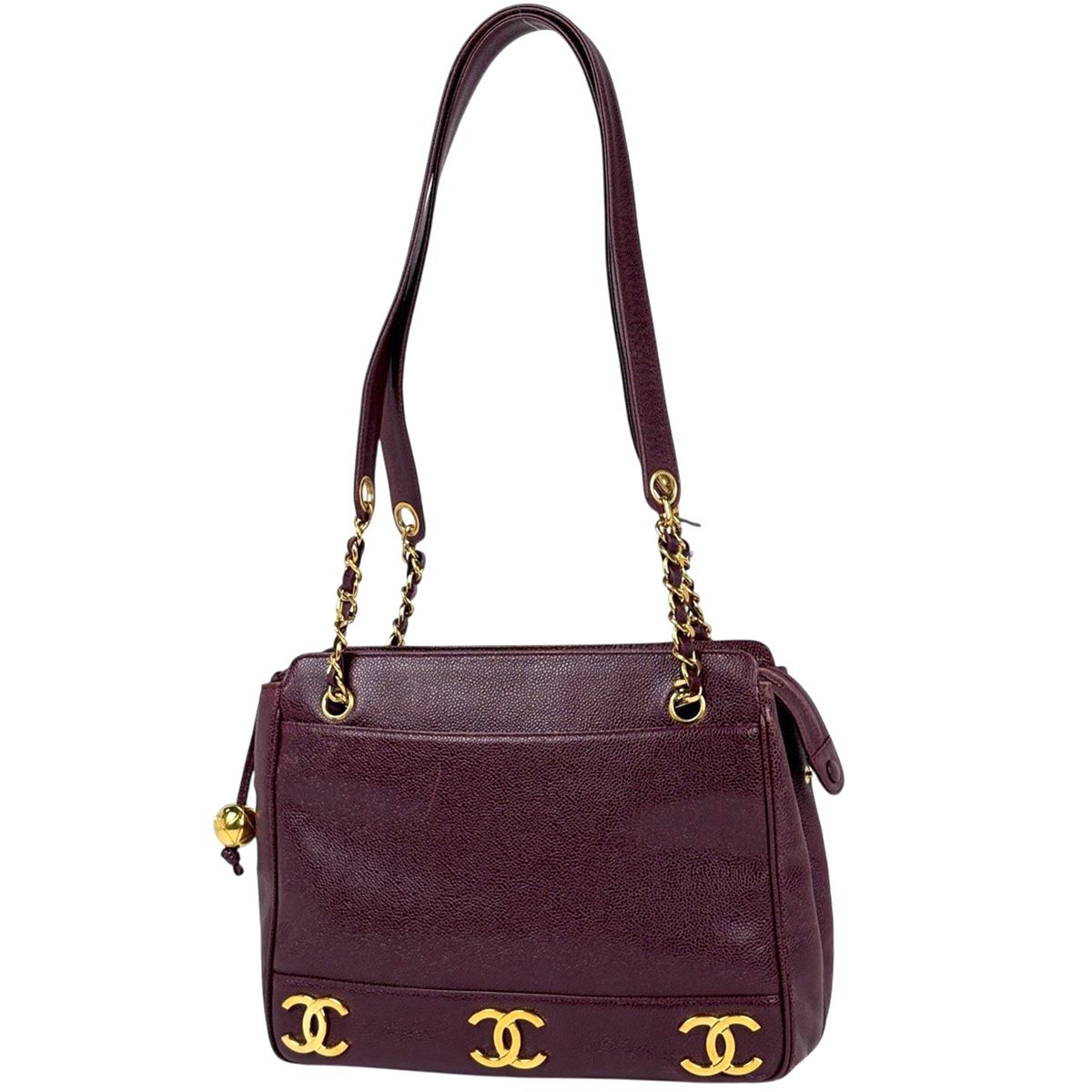 シャネル CHANEL トリプルココマーク チェーン トートバッグ 