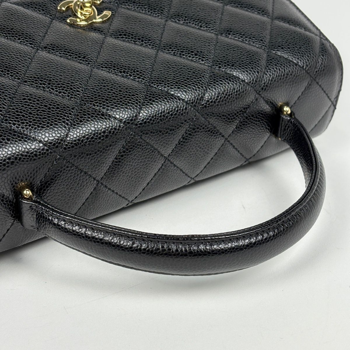 シャネル CHANEL ココマーク ハンドバッグ マトラッセ キャビアスキン