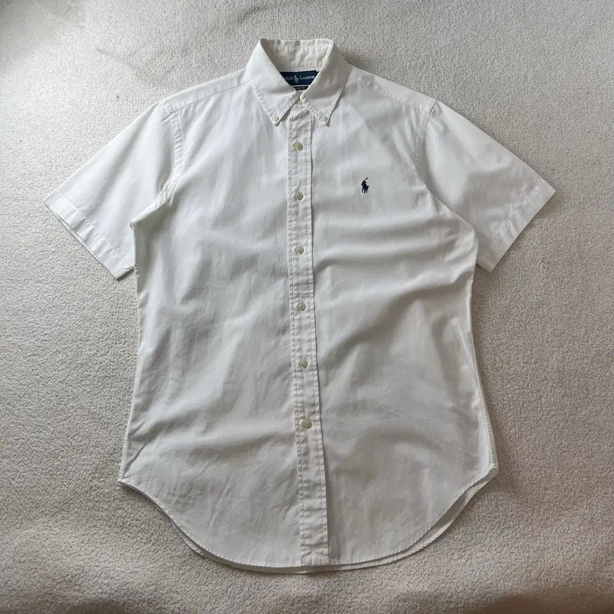100 POLO RALPH LAUREN(ポロラルフローレン) スモールポニー 白 コットン 半袖 シャツ