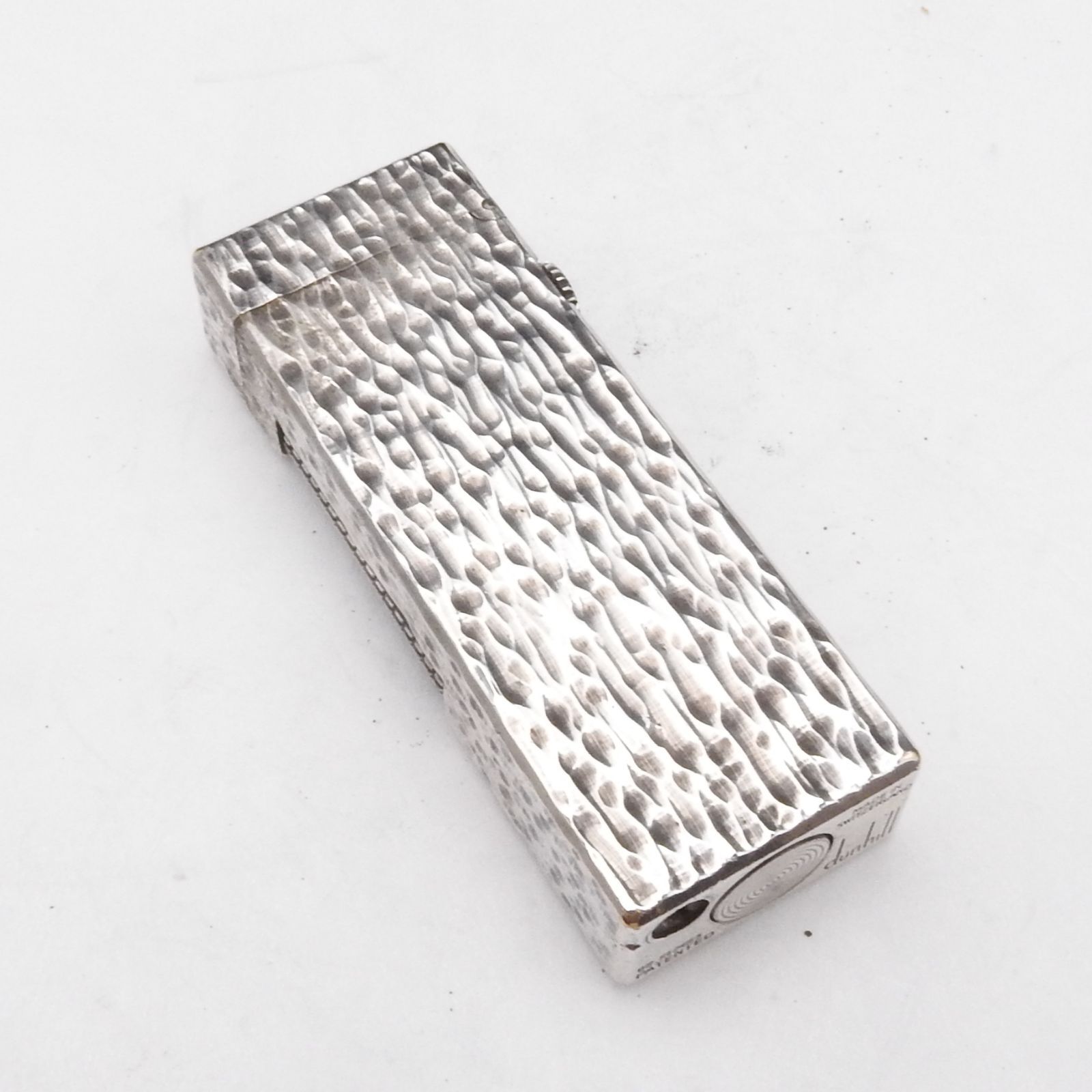 着火未確認】ダンヒル dunhill シルバー ローラーガスライター 喫煙 