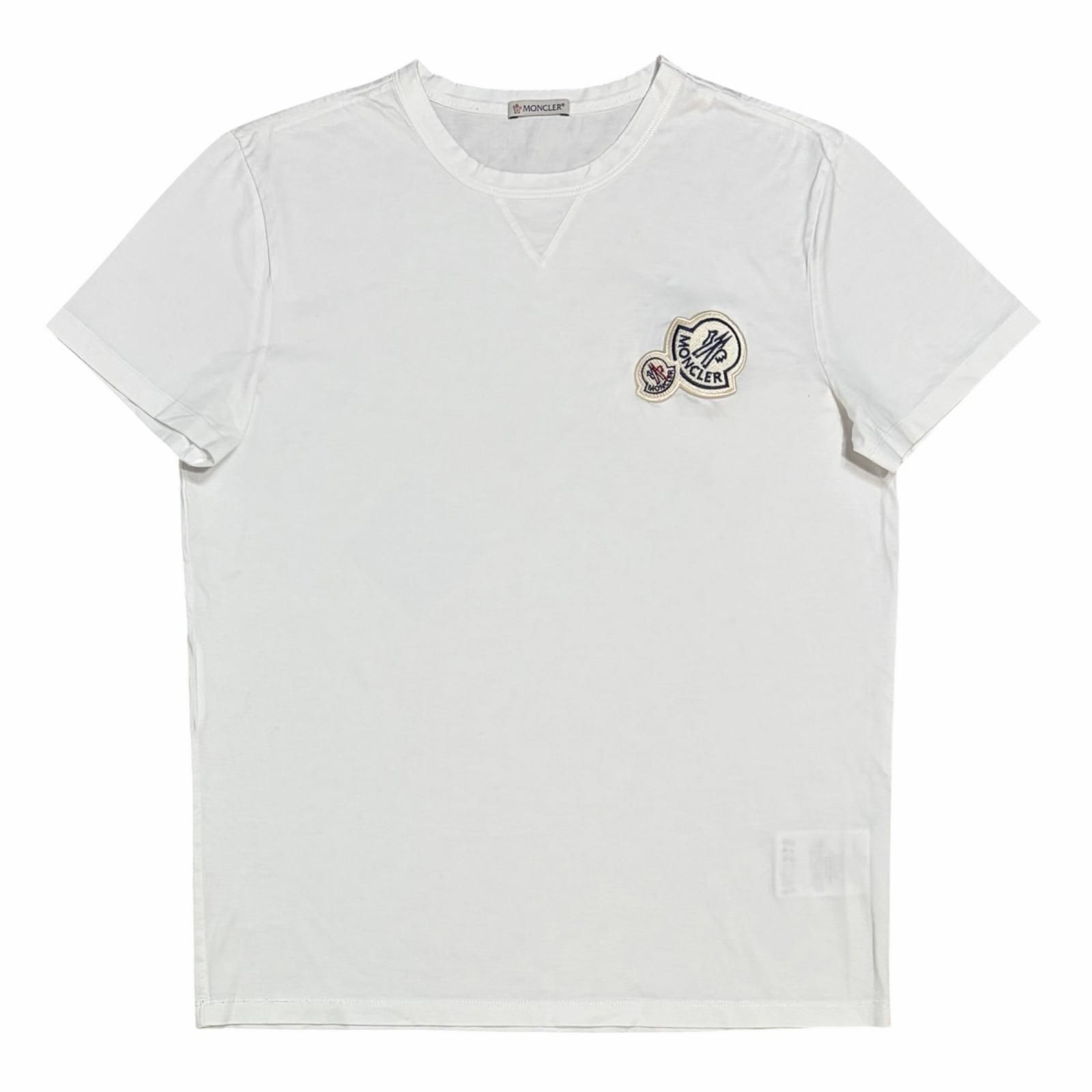 MONCLER/M /ホワイト /ダブルワッペンTシャツ /型番D109180325008390Y