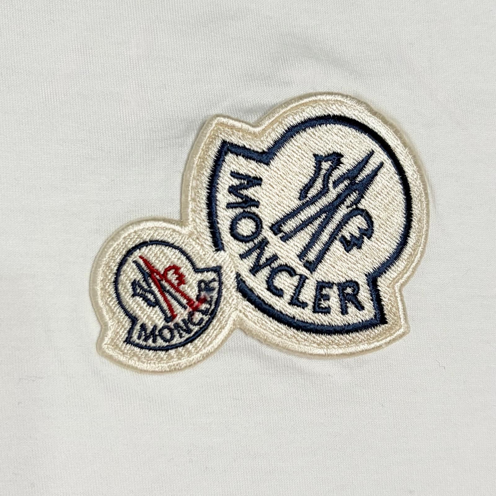 MONCLER/M /ホワイト /ダブルワッペンTシャツ /型番D109180325008390Y