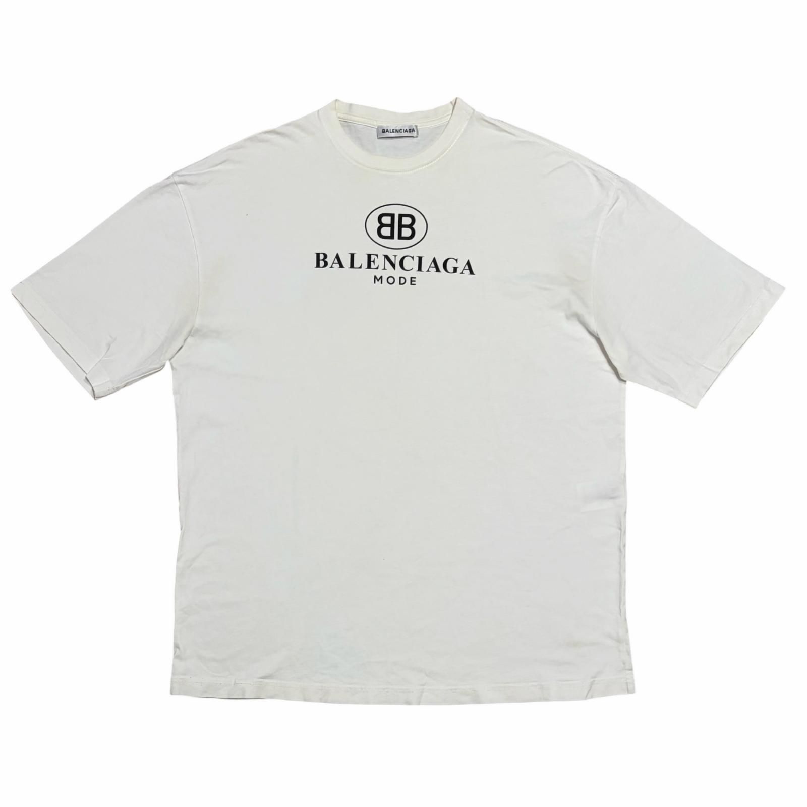 BALENCIAGA/XS /ホワイト /BBロゴTシャツ /型番556109 - メルカリ